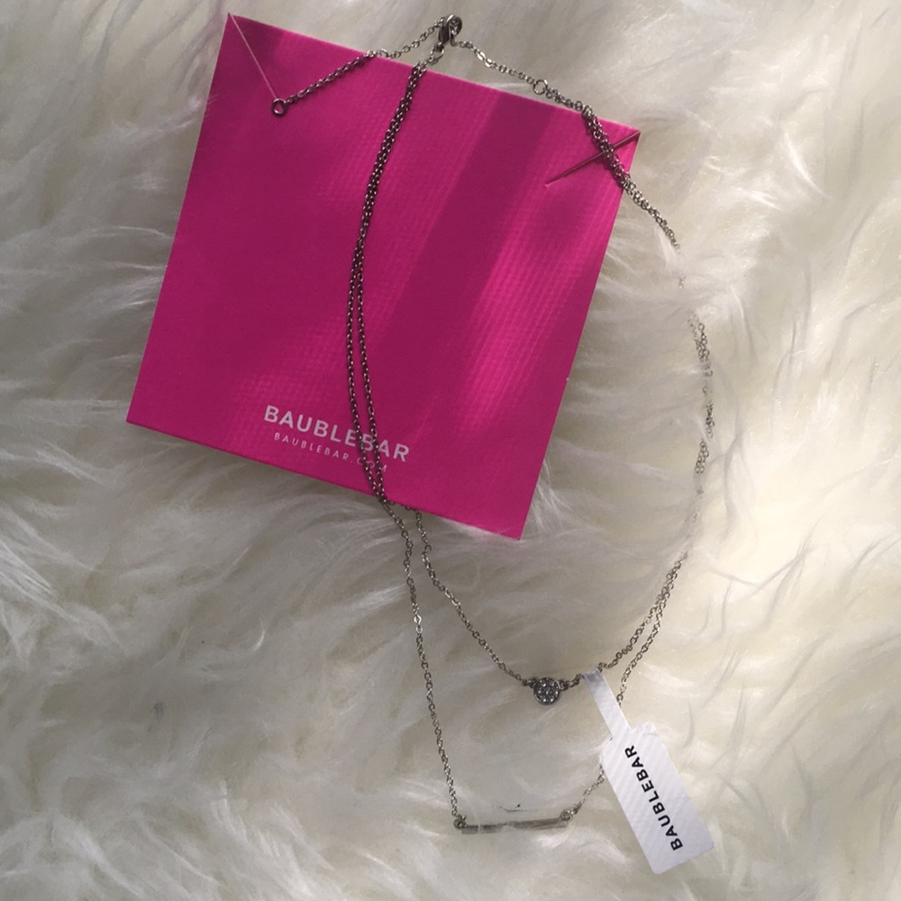 Silver BaubleBar Necklace
